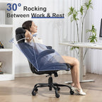 Brage Living 400LBS Big and Tall Office Chair, Leather Executive Desk Chair with Padded Flip-up Arms, Heavy Duty Swivel Rolling Computer Chair for Home Office, Black