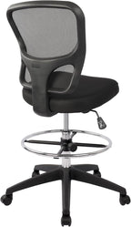 HYLONE Ergonomic Office Chairs, Office Drafting Chair, Rolling Stool Chair Armless Standing Desk Chair with Footrest Bar Stools for Home,Office & Bar