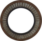 Household Essentials Household Essentials Wood Framed Sunburst Metal Mirror, Brown