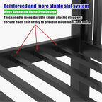 Stronger & Higher Quality Heavy Duty Steel Bunk Bed Queen Over Queen Size Bunkbed, Thickened Safer More Stable Metal Queen Bunk Bed Frame (Faster Assembly)