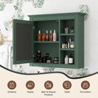 30" Bathroom Vanity with Matching Medicine Cabinet, Modern Sink Storage Cabinet with Drawers, Soft Closing Doors and Shelf, Bathroom Vanities with Sink & Mirror
