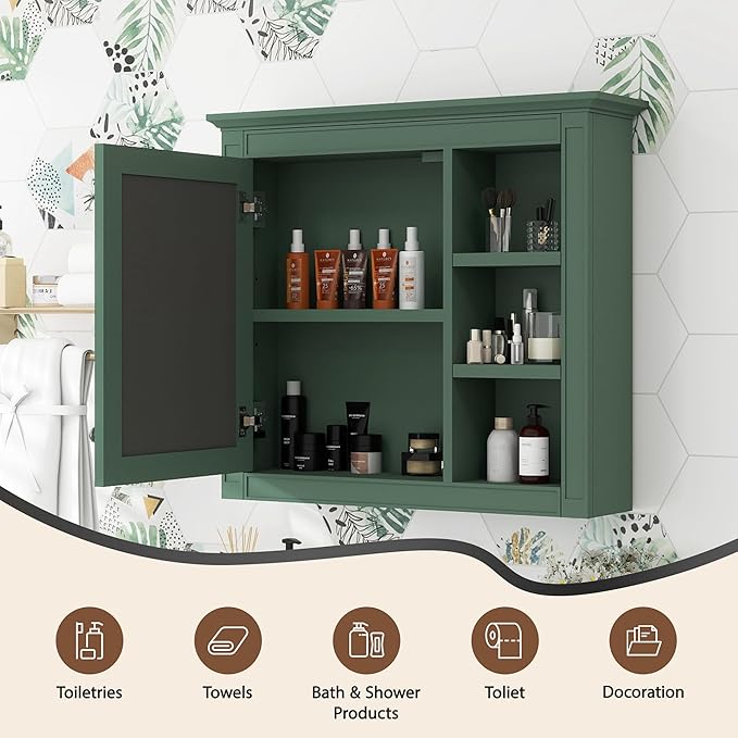 30" Bathroom Vanity with Matching Medicine Cabinet, Modern Sink Storage Cabinet with Drawers, Soft Closing Doors and Shelf, Bathroom Vanities with Sink & Mirror