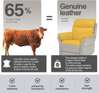 AIRSKY Genuine Leather Recliner Chair, Top Grain Leather, Italian Water-Washing Process, Living Room Chair with Lumbar Support,for Theater Seating, Bedroom. R1, Grey