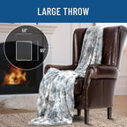 Everlasting Comfort Soft & Comfortable Arctic Blue Faux Fur Throw Blanket for Couch - (50"x65") Minky & Fluffy Fall Blankets & Throws, Plush Fuzzy Cover for Bed, Sofa & Living Room - Cozy Home Decor