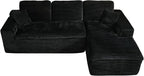 106" Oversized Couch Sofa, L Shape Couches for Living Room, No Assembly Required Corduroy Sectional Sofas with Right Facing Chaise for Home Apartment