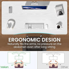 Veken 63 x 28 Inch Electric Standing Desk with Adjustable Height, Sit to Stand Computer Table for Study, Work or Gaming, Home Office Desk White
