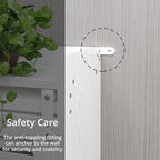 IRONCK Over The Toilet Storage Rack with Cabinet and Drawer, 6 Tier Bathroom Organizer Shelves Space Saver with Adjustable Shelf, Sliding Door, Paper Hook, White