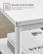 VASAGLE Side Tables Set of 2, Small End Table, Nightstand for Living Room, Bedroom, Office, Bathroom, White ULET272W14