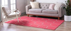 Unique Loom Trellis Frieze Collection Area Rug - Geometric (7' x 10', Pink/ Ivory)