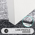 Kitinjoy Indoor Outdoor Door Mat, 48x30 Non-Slip Absorbent Dirt Trapper, Low-Profile Washable Inside Entrance Front Floor Mat, Sturdy Soft Entry Doormats for Entryway, Black