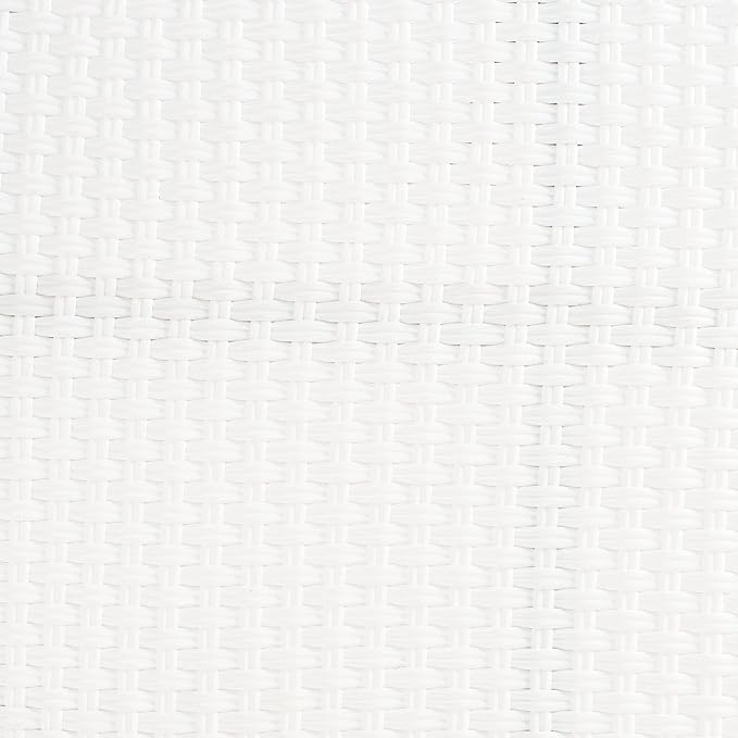 SAFAVIEH PAT4012C Outdoor Collection Sidford White Rattan Bistro Table