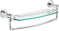 Delta 79710 Cassidy 18-in Glass Shelf with Towel Bar in Polished Chrome