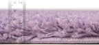 Unique Loom Solid Shag Collection Area Rug (5' 3" Round, Lilac)