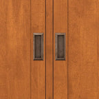 SIMPLIHOME Draper Solid Hardwood 36 inch Wide Mid Century Modern Entryway Storage Cabinet in Teak Brown for The Living Room, Entryway and Family Room