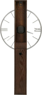 Howard Miller Halo Wall Clock, Battery-Powered Quartz Movement Espresso Finish Analog Dial with Roman Numerals, Battery Powered Pendulum Bob Best for Office, Dinning Room & Home Decor