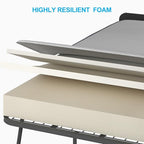 Mjkone Folding Bed with 5 Inch Foam Mattress, Single Rollaway Beds for Guest, Space Saving Portable Bed with Storage Shelf, Lockable Wheels, Sturdy Metal Frame for Adults, 75 x 31 (Upgraded)