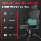 Ergonomic Office Chair - 400LB Comfy Desk Chairs with Adjustable Headrest and Lumbar Back Support, Mesh Computer Chairs with Wheels and Arms for Home Office, Study, Bedroom and Dorm (01black)