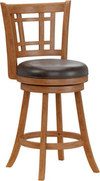 Hillsdale Fairfox 24.5" Wood Swivel Counter Height Stool, Oak