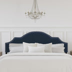 Hillsdale Cynthia Upholstered King Adjustable Headboard, Navy