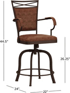Hillsdale Bridgetown Swivel Tilt Counter Stool, Aged Bronze Finish