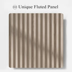 Fluted Buffet Cabinet with Storage, 120" Sideboard Buffet Cabinet with 8 Door-Modern Credenza Storage Cabinets with Adjustable Shelves, Solid Wood Handles for Kitchen, Living Room, White Alder(2PC)