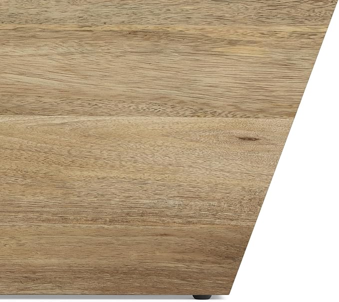 SIMPLIHOME Abba 36-inch Wide Solid Mango Modern Lift Top Square Coffee Table with Dual Lift Panels and 2 Storage Compartments in Natural for Living Room