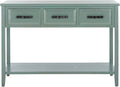 Safavieh Home Collection Aiden Barn Blue 3-Drawer Bottom Shelf Console Table