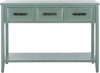 Safavieh Home Collection Aiden Barn Blue 3-Drawer Bottom Shelf Console Table
