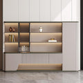 Modern L Shaped Desk, 118.1 inch Large Desk with Storage, Executive Desks for Home Office No Installation Required with Drawers and Lockable, Without Desk or Computer Chair (Filing Cabinet)