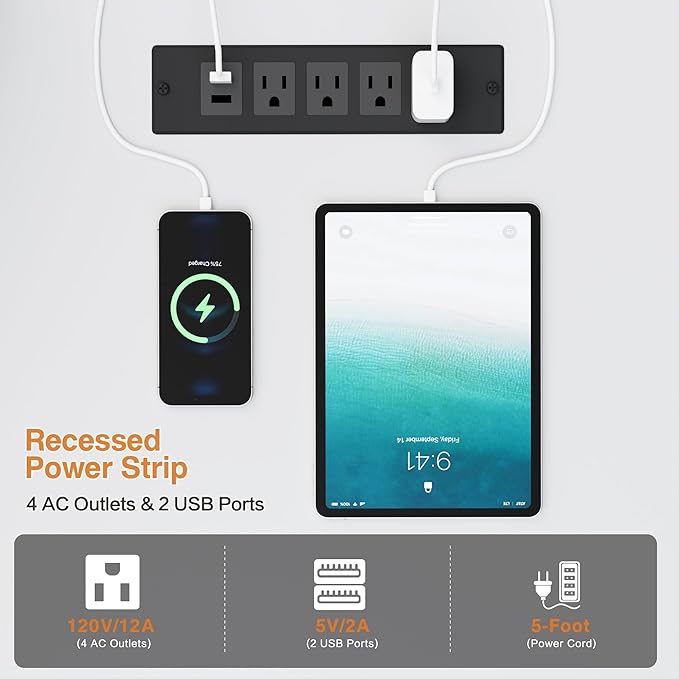 YOUNGAR Office Desk L Shape with File Drawers&Power Outlet, 69.3 Inch Reversible L Shaped Computer Desks,Corner L Shape or Long Desk Set up, Monitor Stand &Storage Shelves,LED Lights&CPU Stand,White