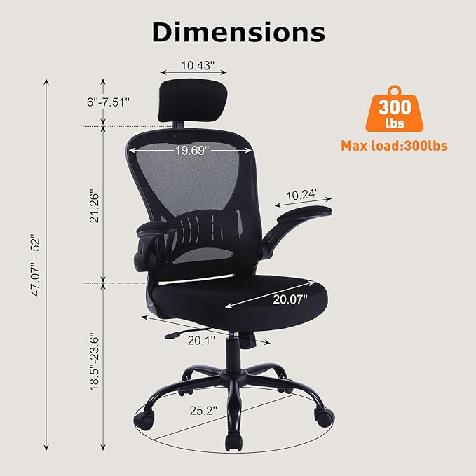 Office Chair Ergonomic Desk Chair Comfort Adjustable Height with Wheels，Lumbar Support Mesh Swivel Computer Home office chair ,Conference Room Chairs