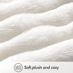 MIULEE Faux Fur Pillow Covers Thick Soft Plush Christmas 26x26 Inch Pack of 2 Euro Throw Pillows Luxury Home Decor for Winter Holiday Bed Couch Bedroom Living Room Sofa,White