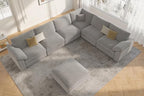 EASE MOOSE Oversized Sectional Modular Sofa,Large Sectional Couch Wide Deep Seat Modular Cloud Couch,Removable Cover