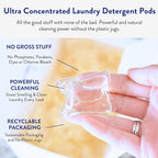 The Clean People Laundry Detergent Pods - Hypoallergenic Laundry Pods - Ultra Concentrated, Recyclable Packaging, Stain Fighting - Lavender, 192 Pack