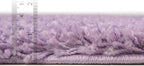 Unique Loom Solid Shag Collection Area Rug (6' 1" x 9' Rectangle, Lilac)