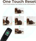Oversized Power Recliner Chair for Elderly with Massage and Heat, Dual Motor Lay Flat Recliner with Arm Storage，Lift Chair for Big Tall, Infinite Position,Extended Footrest, Coffee
