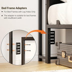 Unikito Headboard for King Size Bed with Storage Shelf, Head Board with 3 Outlets and 2 USB Ports, Headboards with RGB LED Light, Height Adjustable, Sturdy and Stable, Easy Assembly, Black