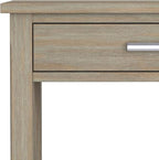 SIMPLIHOME Kitchener Console Table - 47 Inch Wide Solid Wood Sofa Table in Distressed Grey, Contemporary Storage Table for Entryway or Living Room with 2 Drawers, Bottom Shelf, and X-Design Sides