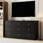 9 Drawer Dresser for Bedroom, 59" Wide Black Chest of Drawers, Wooden Dresser with 9 Drawers with Ample Storage, Modern Storage Organizer for Hallway,Nursery