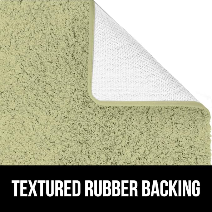GORILLA GRIP Bathroom Rugs, 36x24, Ultra Soft Absorbent Mat, Thick Plush Bath Rug, Machine Washable, Microfiber Quick Dry, Mats for Shower, Bathtub and Floor, Home Decor Accessories, Sage