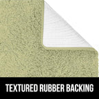 GORILLA GRIP Bathroom Rugs, 60x24, Ultra Soft Absorbent Mat, Thick Plush Bath Rug, Machine Washable, Microfiber Quick Dry, Mats for Shower, Bathtub and Floor, Home Decor Accessories, Sage