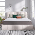 Amazon Basics Memory Foam Mattress, Soft Plush Feel, 12 Inch, King, White/Grey