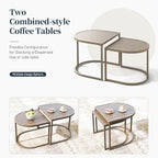 Metal Frame Patio Furniture Set, Wood-Like Modern Outdoor Patio Furniture Set with Cushion, Patio Seating Set with Swivel Chairs, Patio Conversation Set for Backyard Deck