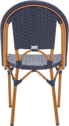 SAFAVIEH Outdoor Collection California Bistro Navy Side Chair Set of 2 (Fully Assembled)