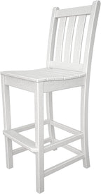 POLYWOOD® Traditional Garden Bar Chair, White