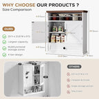 Bathroom Wall Cabinet, Farmhouse Wall Mounted Medicine Cabinet with Drawer, Barn Doors and Adjustable Shelf, 25"H x 23.6"W x 9"D White Over Toilet Storage Cabinet for Kitchen, Laundry Room, Entryway