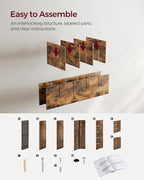 VASAGLE CUSTOS Collection - Shoe Bench, Storage Bench with Padded Seat, Entryway Bench with 15 Compartments, for Bedroom, 11.8 x 41.3 x 18.9 Inches, Rustic Brown and Chestnut Brown ULHS15BX