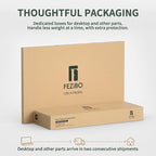 FEZIBO 75", 265lbs Load Capacity, L Shaped Standing Desk with Drawers, Reversible Electric Standing Gaming Desk Adjustable Height, Corner Stand up Desk with Splice Board, Black Frame/Black Walnut Top