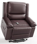 GarveeHome Power Lift Recliner Chair - Heat and Massage, PU Leather Electric Lift Recliner for Elderly & Mobility Impaired, Adjustable Back and Legs, Heavy Duty Lift Chair for Seniors