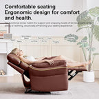 AIRSKY Genuine Leather Recliner Chair, Top Grain Leather, Italian Water-Washing Process, Recliner Chairs for Adults, for Living Room, Theater Seating, Bedroom. R1, Reddish Brown